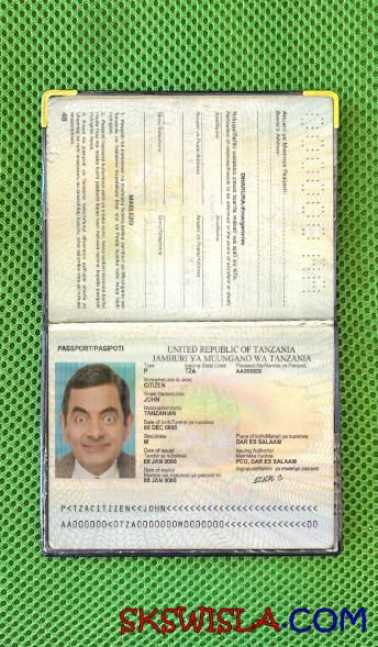 Tanzania zdjęcie do paszportu pliki PSD, skan i fotografowany obraz